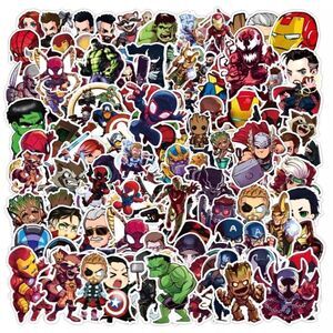LOT of 100 Vinyl Disney Marvel The Avengers Stickers